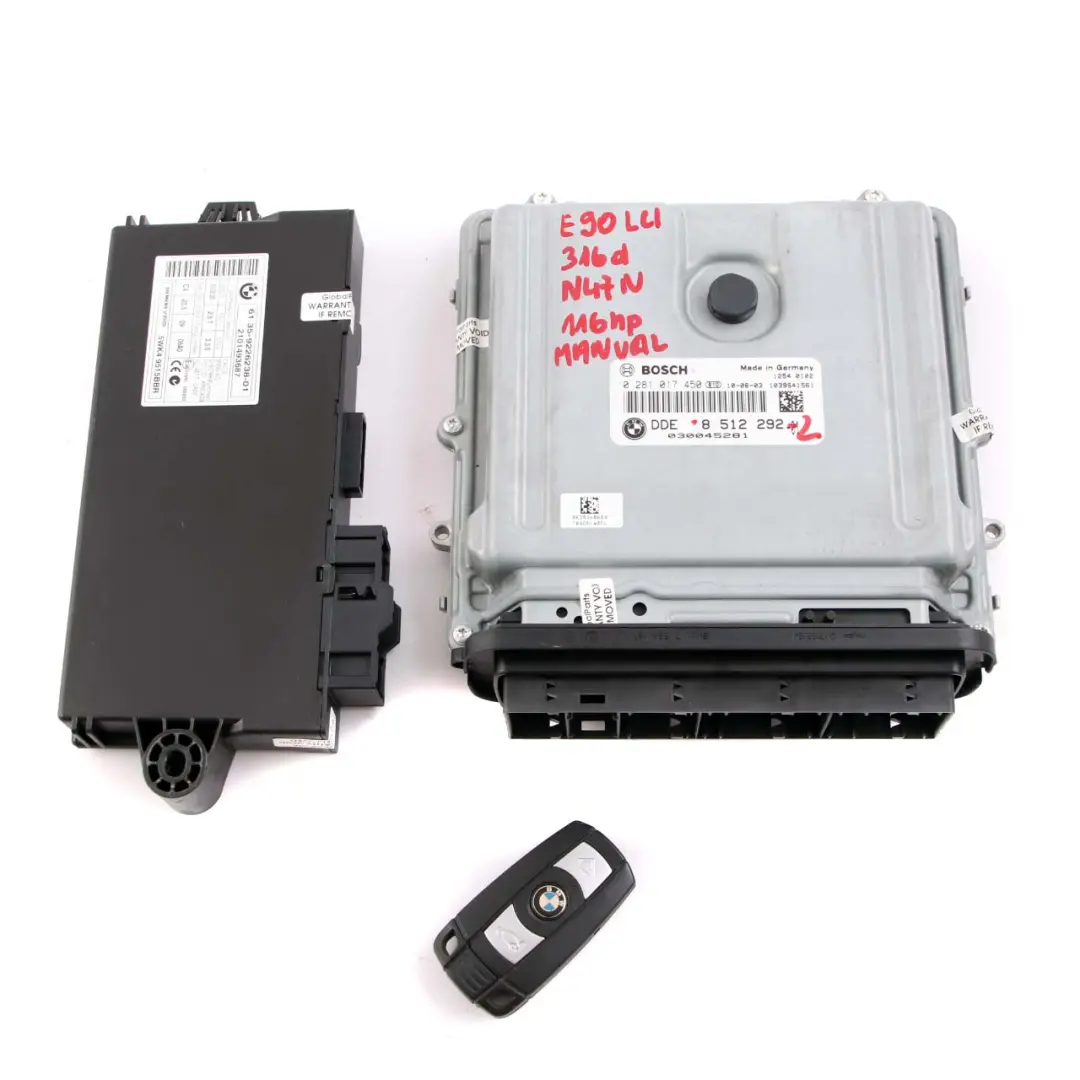 N47N 318d 143HP Unidad Control del Motor ECU DDE 8510832 Manual para BMW E90 E91 LCI con número de pieza 8512292 BMW E90 E91 LCI N47N 318d 143HP Unidad Control del Motor ECU DDE 8510832 Manual - SKU 8512292 - Número de pieza 8512292