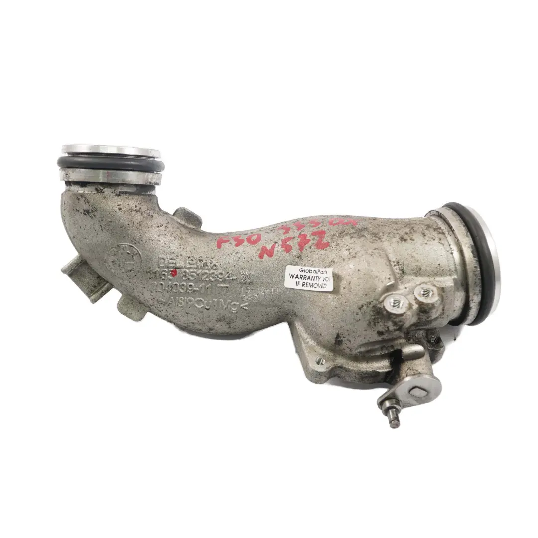 Turbocharger Pipe BMW F30 F32 LCI 335dX 435dX N57Z Connecting Tube to with Part number 8512394 Turbocharger Pipe BMW F30 F32 LCI 335dX 435dX N57Z Connecting Tube - SKU 8512394 - Part number 8512394