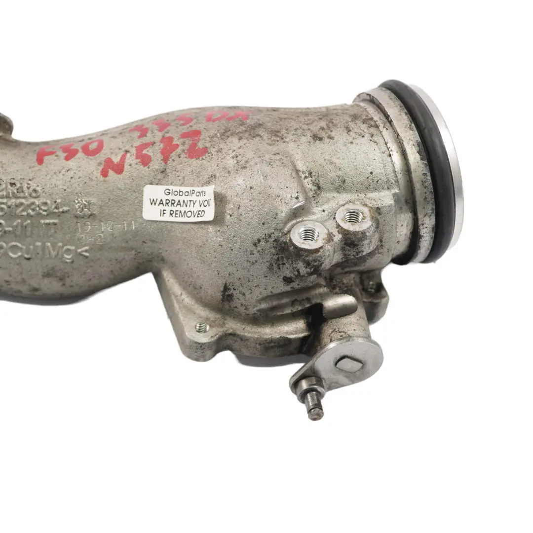 Turbocharger Pipe BMW F30 F32 LCI 335dX 435dX N57Z Connecting Tube to with Part number 8512394 Turbocharger Pipe BMW F30 F32 LCI 335dX 435dX N57Z Connecting Tube - SKU 8512394 - Part number 8512394