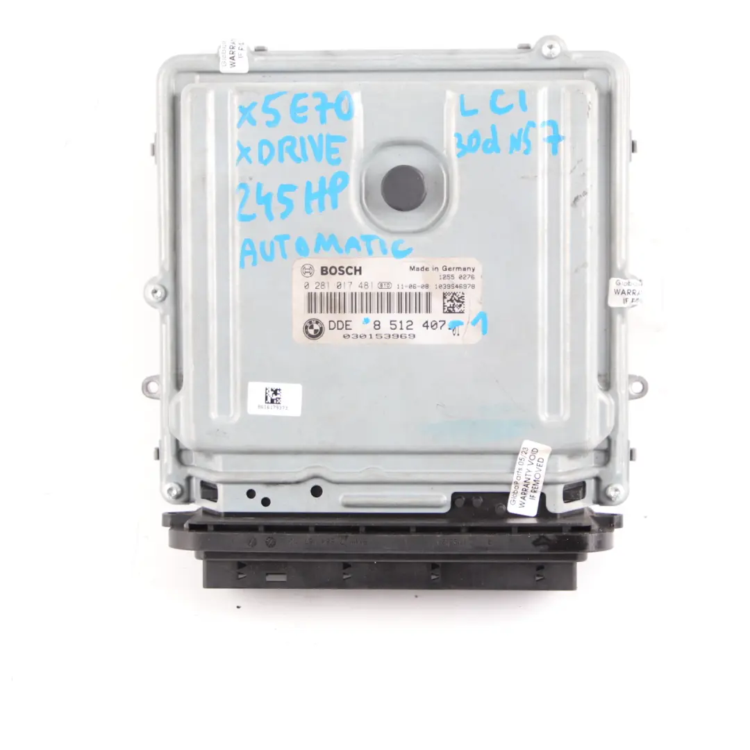 30dX Diesel N57 245HP ECU Kit DDE 8506570 + CAS3 + Keys to BMW X5 E70 LCI X6 E71 with Part number 8512407 BMW X5 E70 LCI X6 E71 30dX Diesel N57 245HP ECU Kit DDE 8506570 + CAS3 + Keys - SKU 8512407-1 - Part number 8512407