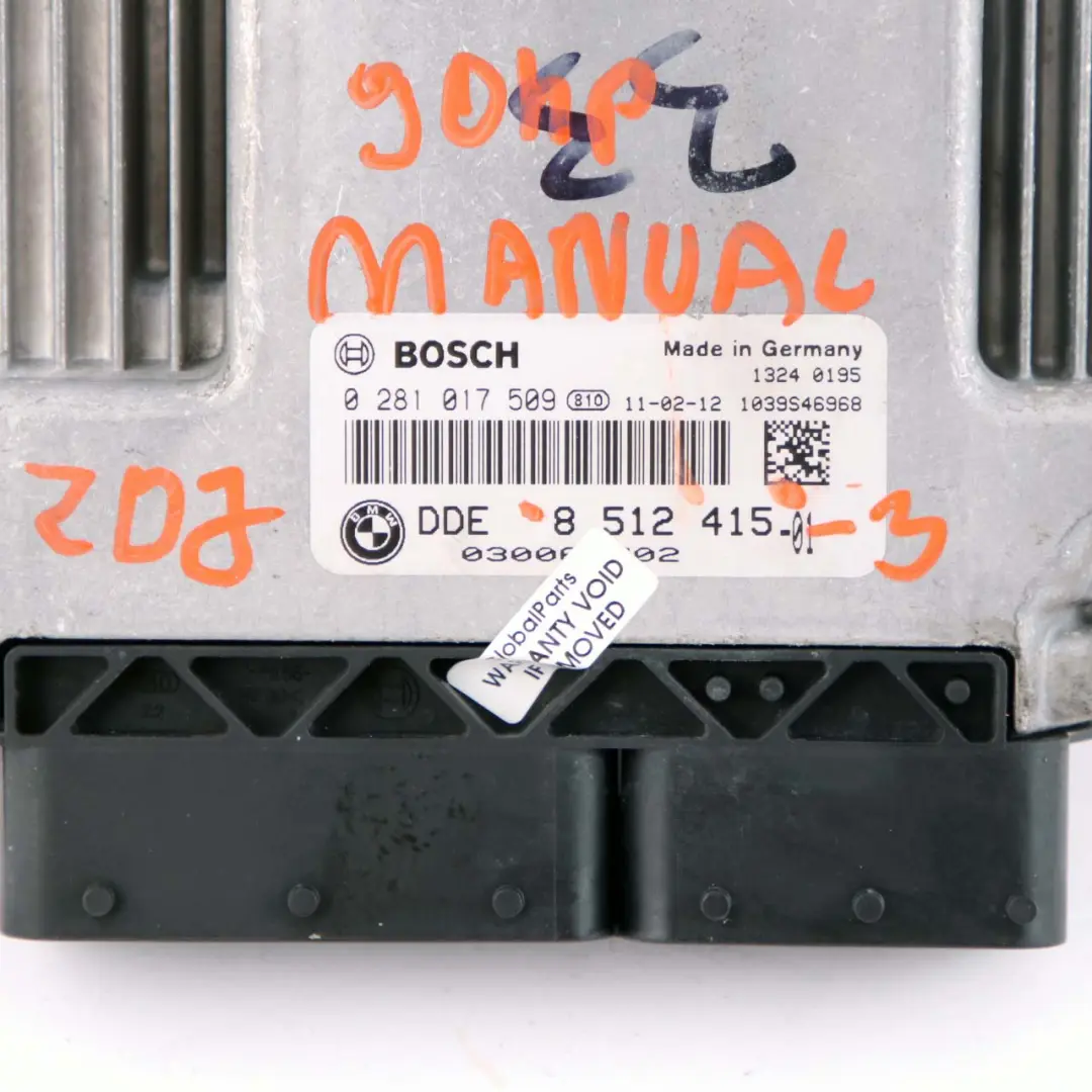 Mini One D R56 LCI N47N 90HP Diesel Engine ECU Kit DDE CAS3 Key - SKU 8512415-3 - Part number 8512415