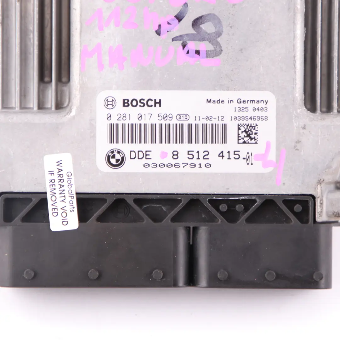 N47N 112HP Diesel Engine ECU Kit DDE CAS3 Keys to Mini Cooper D R55 R56 LCI with Part number 8512415 Mini Cooper D R55 R56 LCI N47N 112HP Diesel Engine ECU Kit DDE CAS3 Keys - SKU 8512415-4 - Part number 8512415