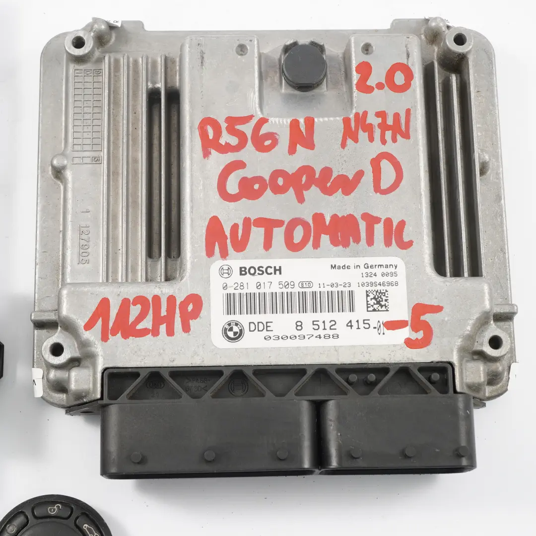 Mini Cooper D R56 LCI 2.0 N47N 112CW Unite Commande Moteur DDE CAS3 CLE - SKU 8512415-5 - Numéro de pièce 8512415