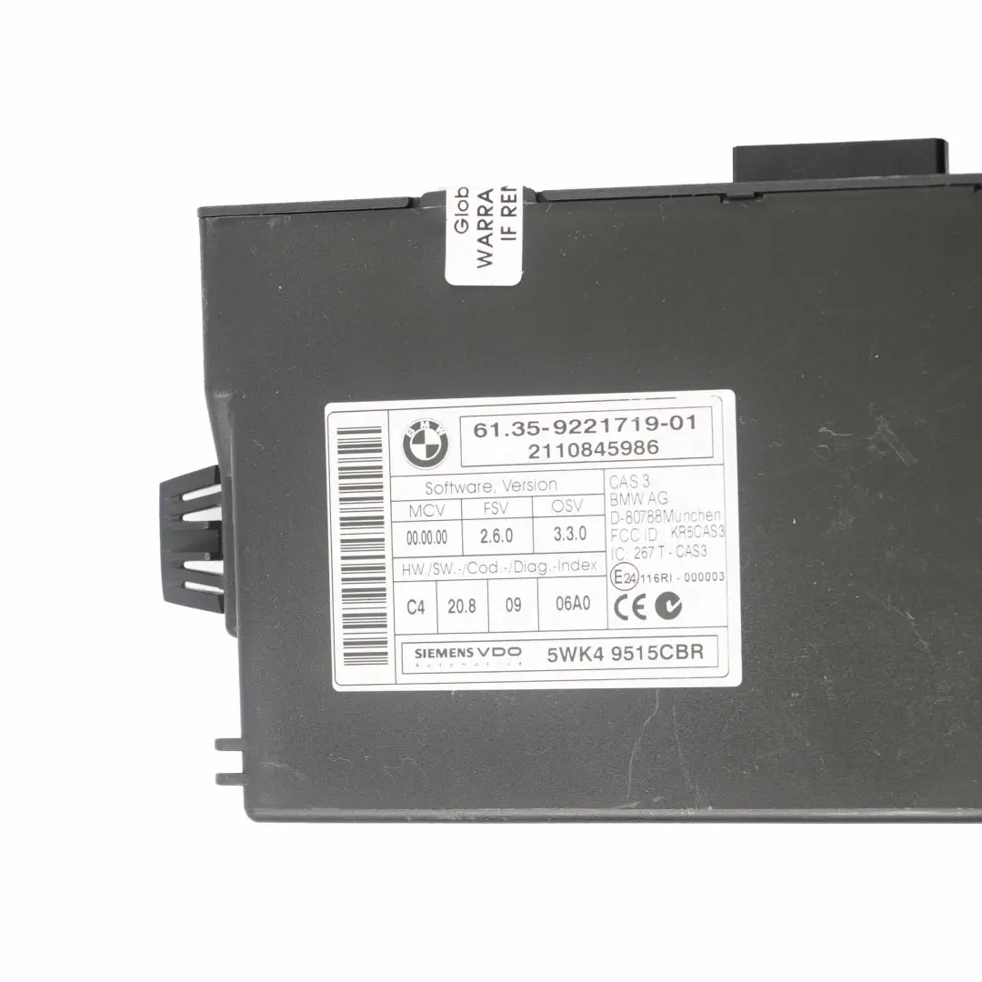 N47N 112Hp Motore Ecu Kit Dde Cas3 Chiave Automat per Mini Cooper D R56 LCI con numero di parte 8512415 Mini Cooper D R56 LCI N47N 112Hp Motore Ecu Kit Dde Cas3 Chiave Automat - SKU 8512415-5 - Numero di parte 8512415