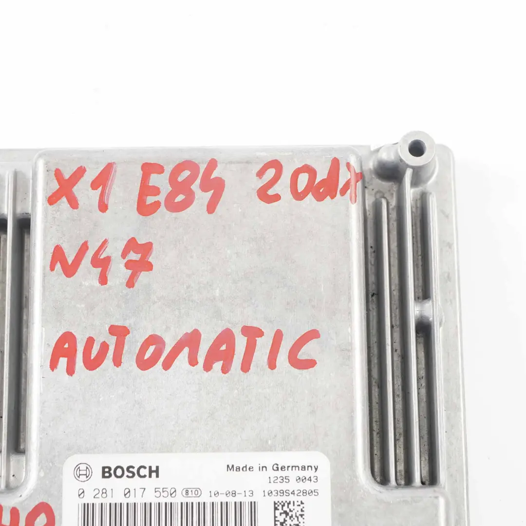 BMW E84 20dX N47 177HP ECU Unidad Control Kit DDE Transmision Automatica - SKU 8512498 - Número de pieza 8512498