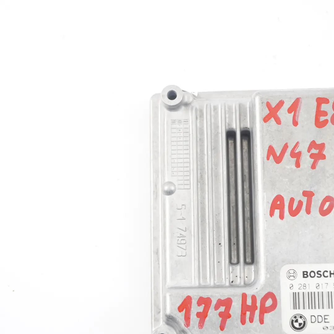 BMW E84 20dX N47 177HP ECU Control Unit Kit DDE Automatic Transmission - SKU 8512498 - Part number 8512498