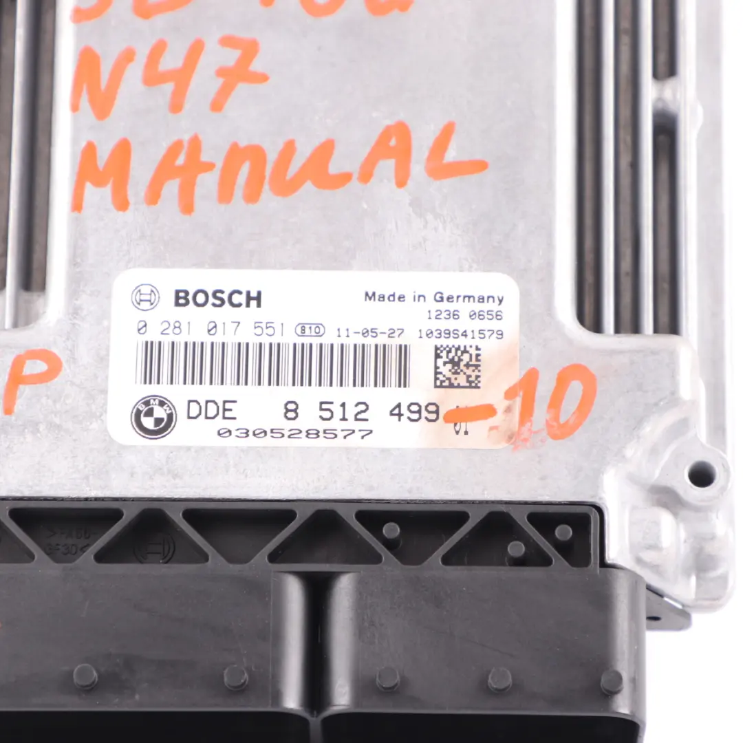 BMW X1 E84 18d N47 ECU Engine Control Unit Kit DDE CAS3 + Key Manual - SKU 8512499-10 - Part number 8512499