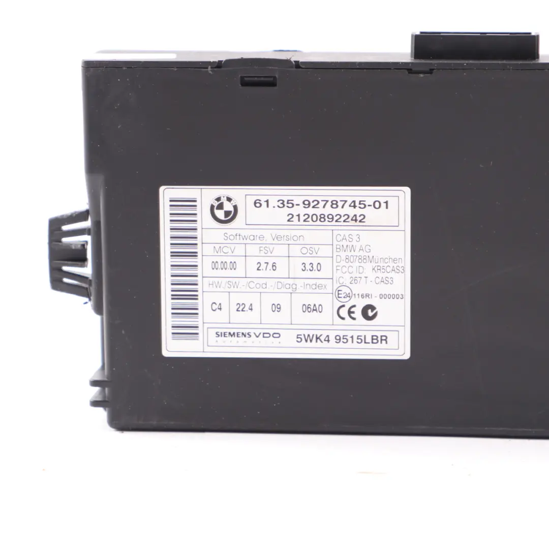 BMW X1 E84 xDrive 18d N47 143HP Engine Unit ECU Kit DDE CAS3 Key Manual - SKU 8512499-11 - Part number 8512499