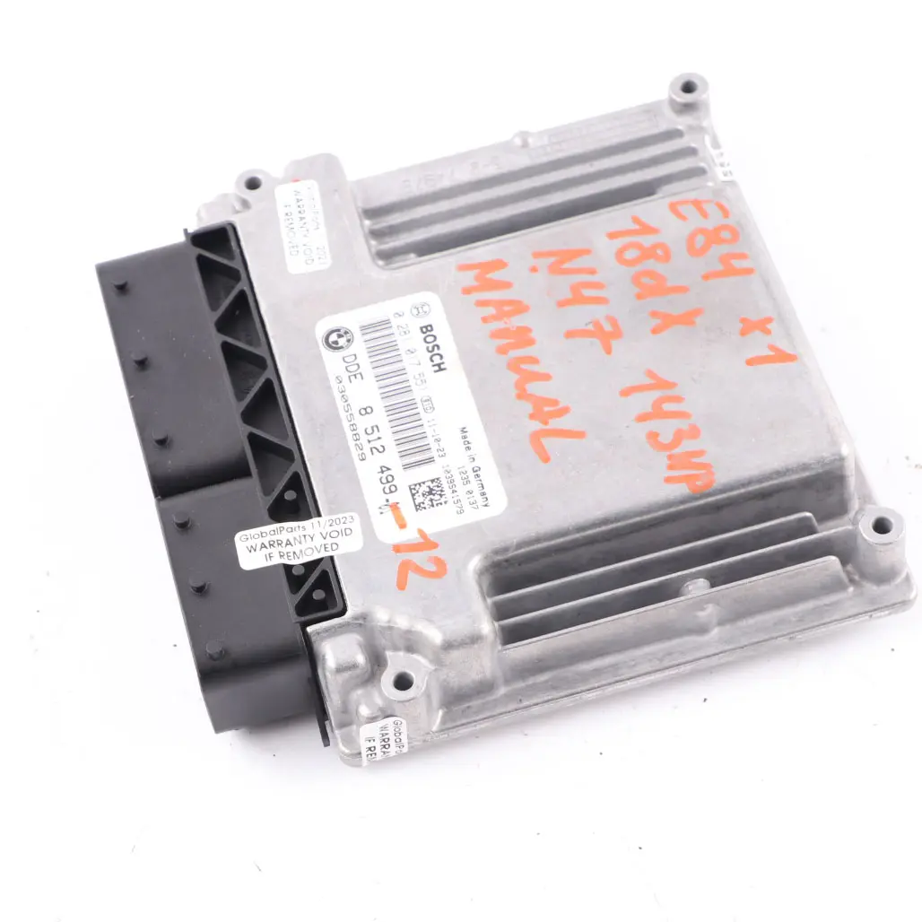 BMW X1 E84 xDrive 18d N47 143HP Engine Unit ECU DDE - SKU 8512499-12 - Part number 8512499