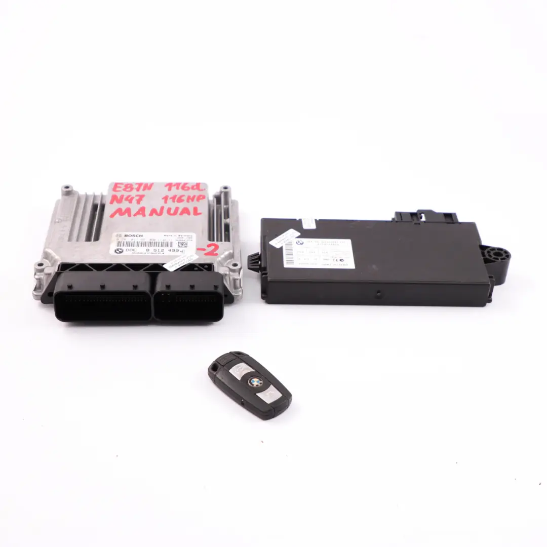 N47 116d 316d Diesel ECU Kit DDE CAS Llave para BMW E87 E90 LCI con número de pieza 8512499 BMW E87 E90 LCI N47 116d 316d Diesel ECU Kit DDE CAS Llave - SKU 8512499-2 - Número de pieza 8512499