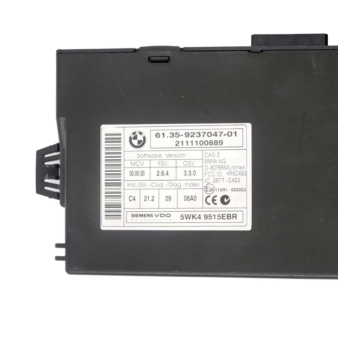 BMW E87 E90 LCI N47 118d 318d Diesel ECU Kit DDE CAS3 + Manuel Cle - SKU 8512499-5 - Numéro de pièce 8512499