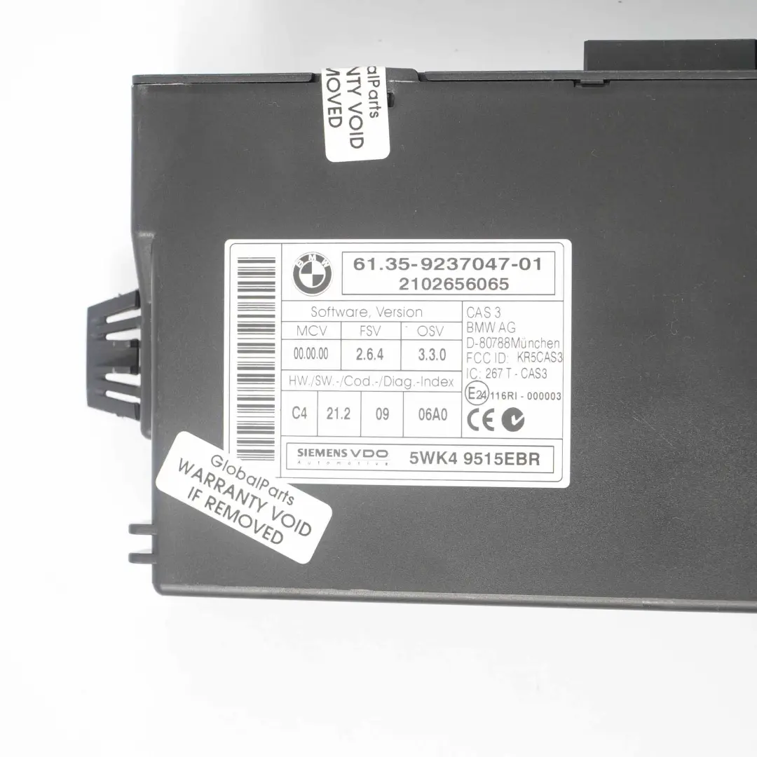 18dX N47 ECU Engine Control Unit Kit DDE CAS3 + Key Manual BMW X1 E84 - SKU 8512499-6 - Part number 8512499