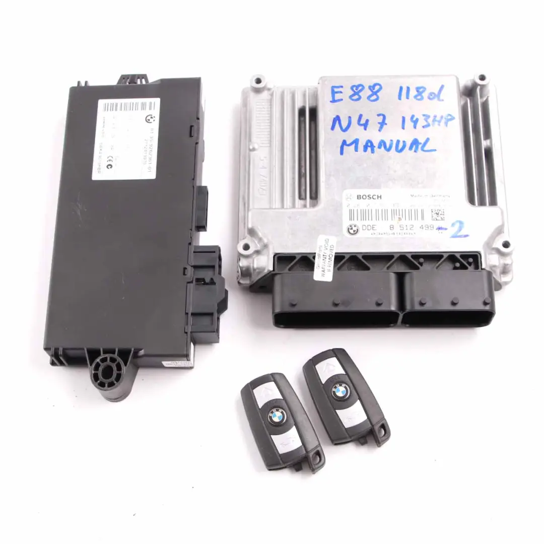 N47 118d 318d Diesel ECU Kit DDE CAS3 + Keys Manual to BMW E87 E90 LCI with Part number 8512499 BMW E87 E90 LCI N47 118d 318d Diesel ECU Kit DDE CAS3 + Keys Manual - SKU 8512499-7 - Part number 8512499