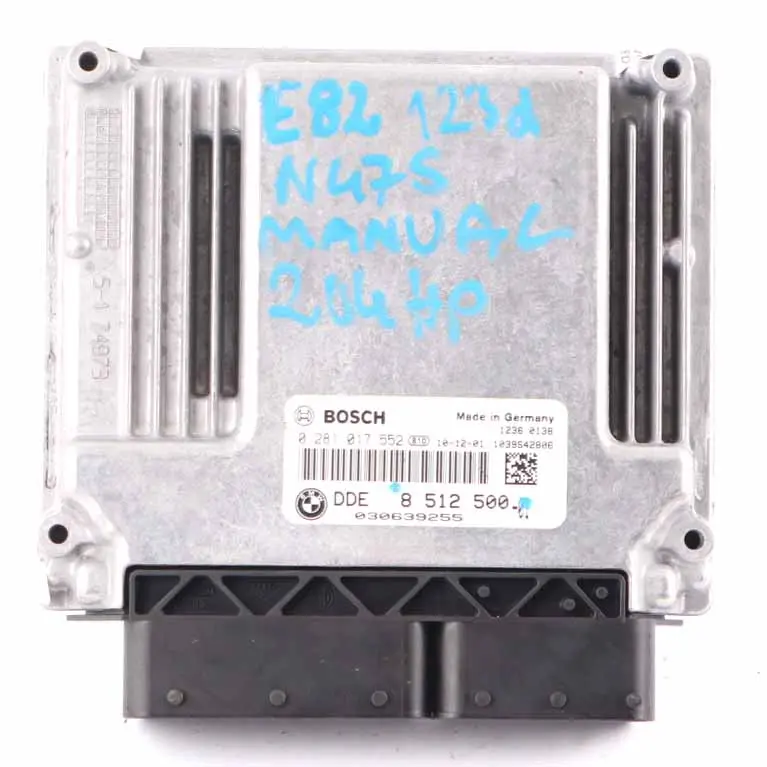 BMW E81 E82 E87 LCI E88 123d N47S 204HP Engine Unit ECU DDE Manual - SKU 8512500 - Part number 8512500