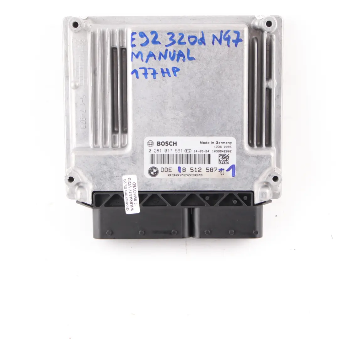 BMW E60 E61 LCI E90 320d 520d N47 177HP ECU KIT DDE CAS3 + Key Manual - SKU 8512587-1 - Part number 8512587