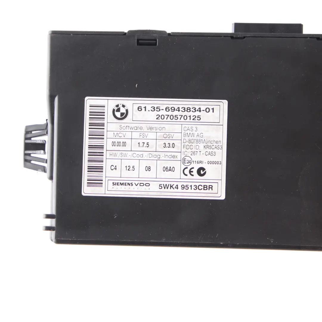 BMW E60 E61 LCI E90 320d 520d N47 177HP ECU KIT DDE CAS3 + Key Manual - SKU 8512587-1 - Part number 8512587