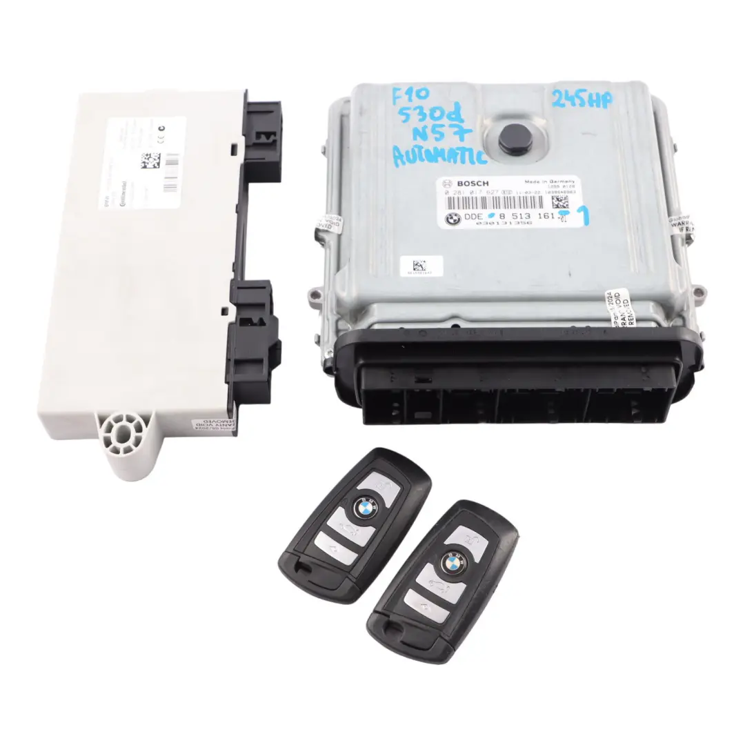N57 245HP Komputer Silnika ECU DDE Zestaw do BMW F10 F11 530D o numerze 8513161 BMW F10 F11 530D N57 245HP Komputer Silnika ECU DDE Zestaw - SKU 8513161-1 - Numer Części 8513161