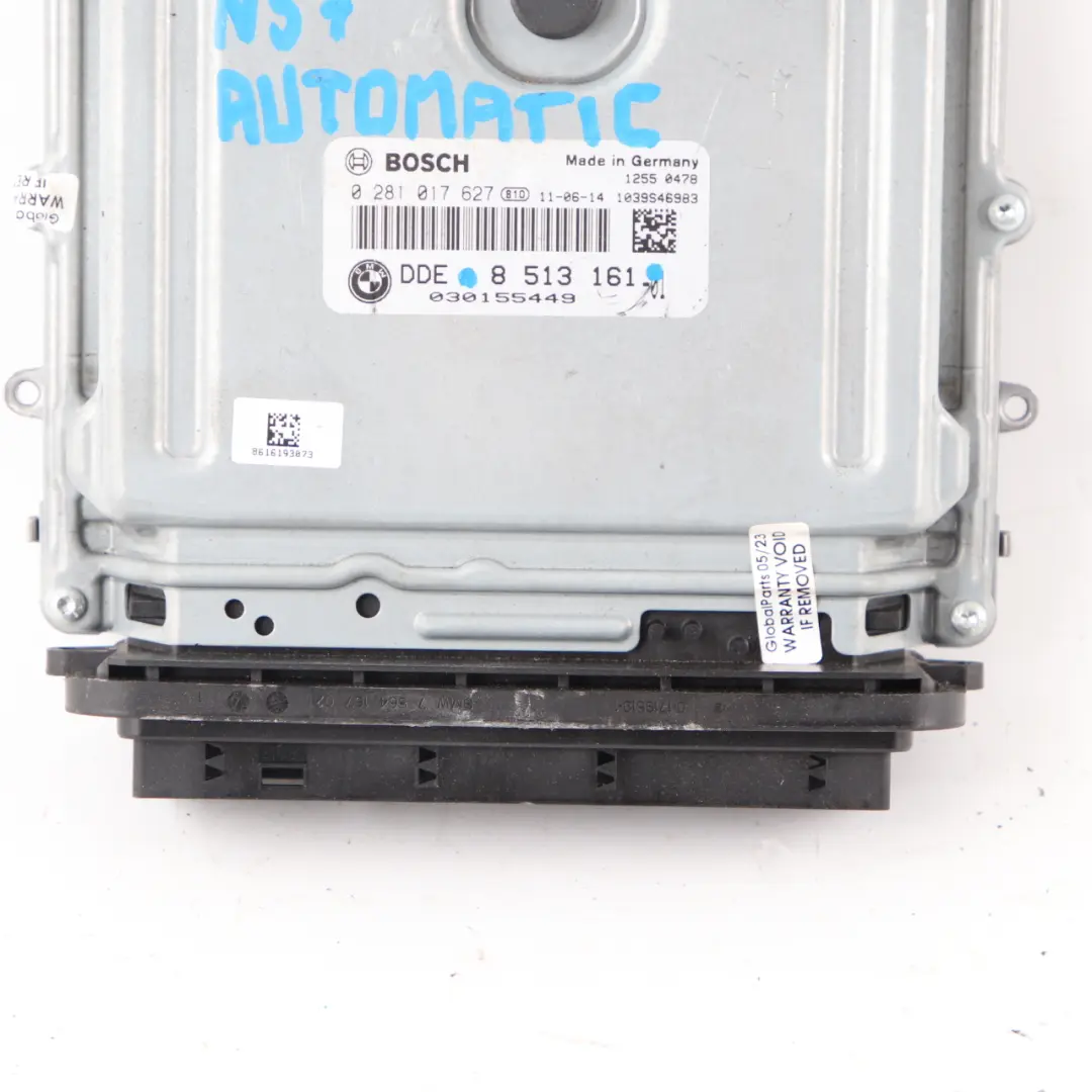 N57 204HP Engine Control Unit ECU DDE Automatic to BMW F10 F11 525d with Part number 8513161 BMW F10 F11 525d N57 204HP Engine Control Unit ECU DDE Automatic - SKU 8513161 - Part number 8513161