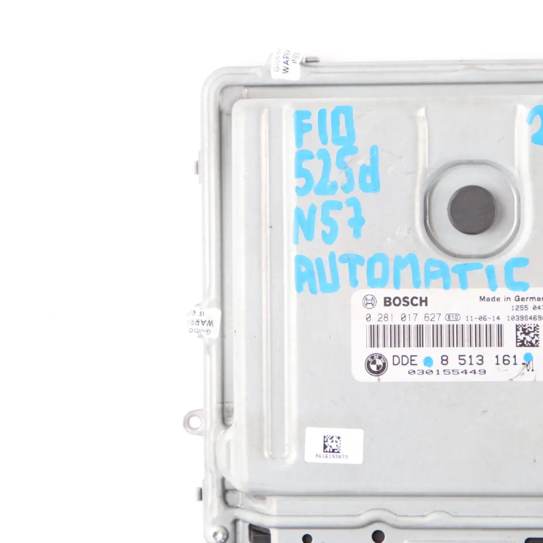 N57 204HP Engine Control Unit ECU DDE Automatic to BMW F10 F11 525d with Part number 8513161 BMW F10 F11 525d N57 204HP Engine Control Unit ECU DDE Automatic - SKU 8513161 - Part number 8513161