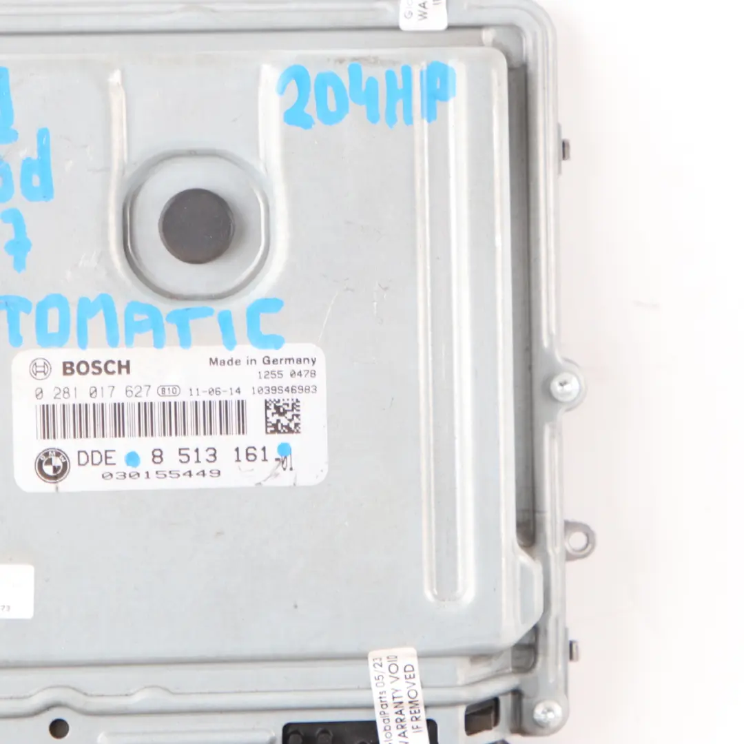 BMW F10 F11 525d N57 204HP Engine Control Unit ECU DDE Automatic - SKU 8513161 - Part number 8513161