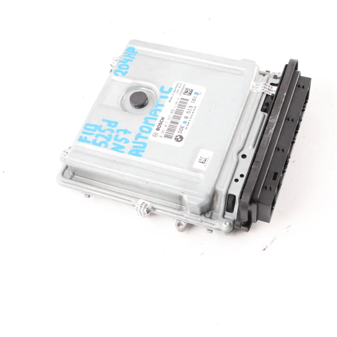 N57 204HP Engine Control Unit ECU DDE Automatic to BMW F10 F11 525d with Part number 8513161 BMW F10 F11 525d N57 204HP Engine Control Unit ECU DDE Automatic - SKU 8513161 - Part number 8513161