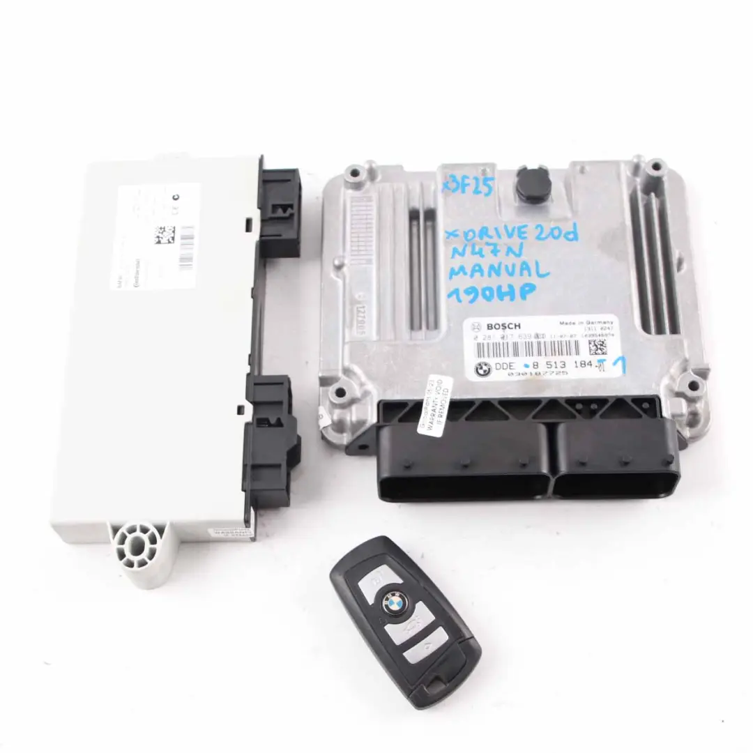 20dX Diesel N47N 184HP Engine Module ECU Kit DDE Key CAS4 to BMW X3 F25 with Part number 8513184 BMW X3 F25 20dX Diesel N47N 184HP Engine Module ECU Kit DDE Key CAS4 - SKU 8513184-1 - Part number 8513184