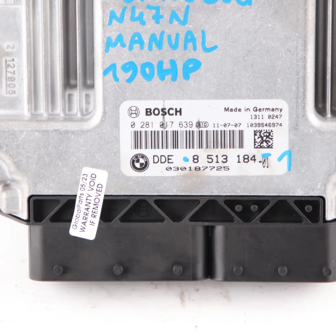 BMW X3 F25 20dX Diesel N47N 184HP Motor Modul ECU Kit DDE Schlüssel CAS4 - SKU 8513184-1 - Teilenummer 8513184