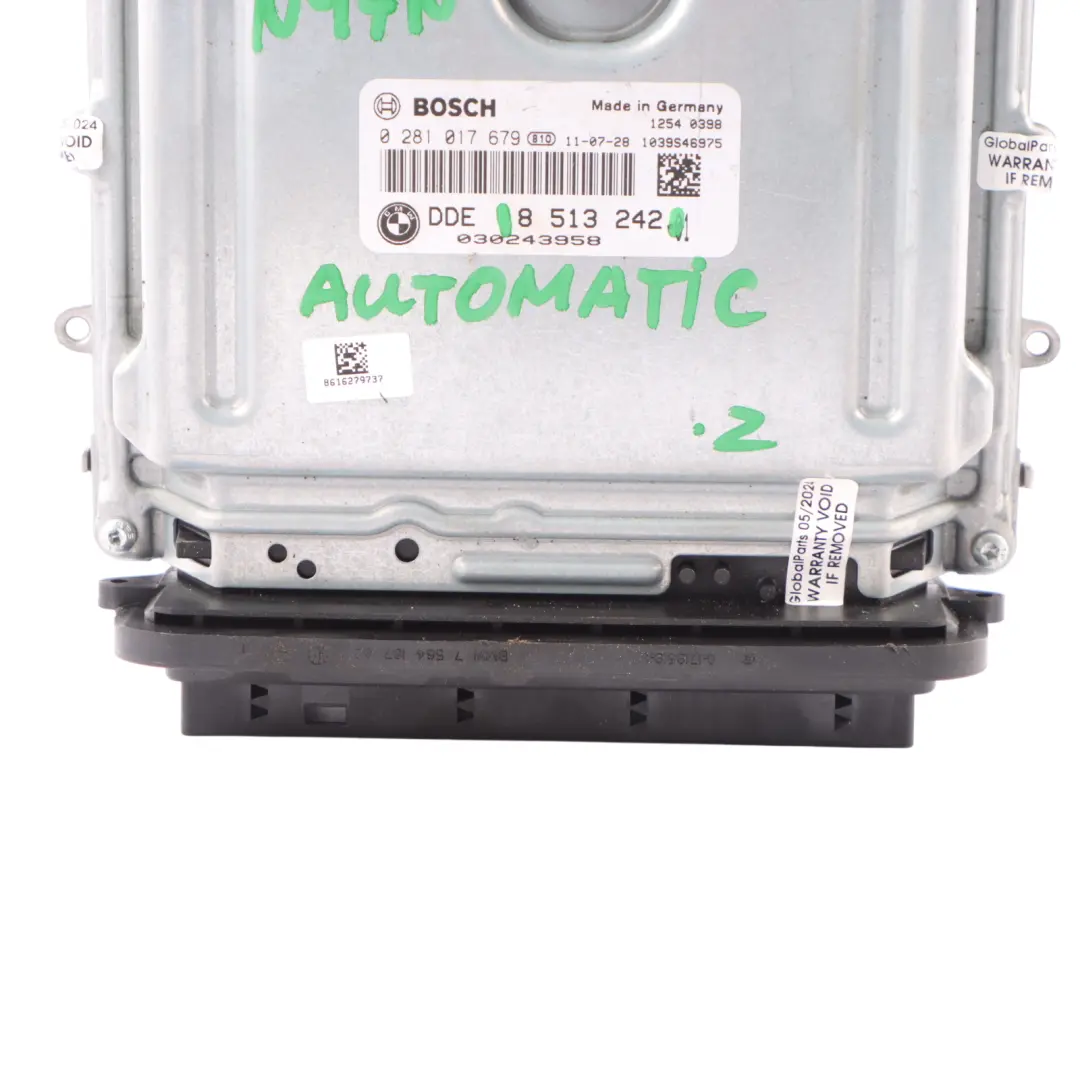 N47N 184PS Motor ECU DDE Automatik für BMW F10 F11 520D Diesel mit Teilenummer 8513242 BMW F10 F11 520D Diesel N47N 184PS Motor ECU DDE Automatik - SKU 8513242 - Teilenummer 8513242