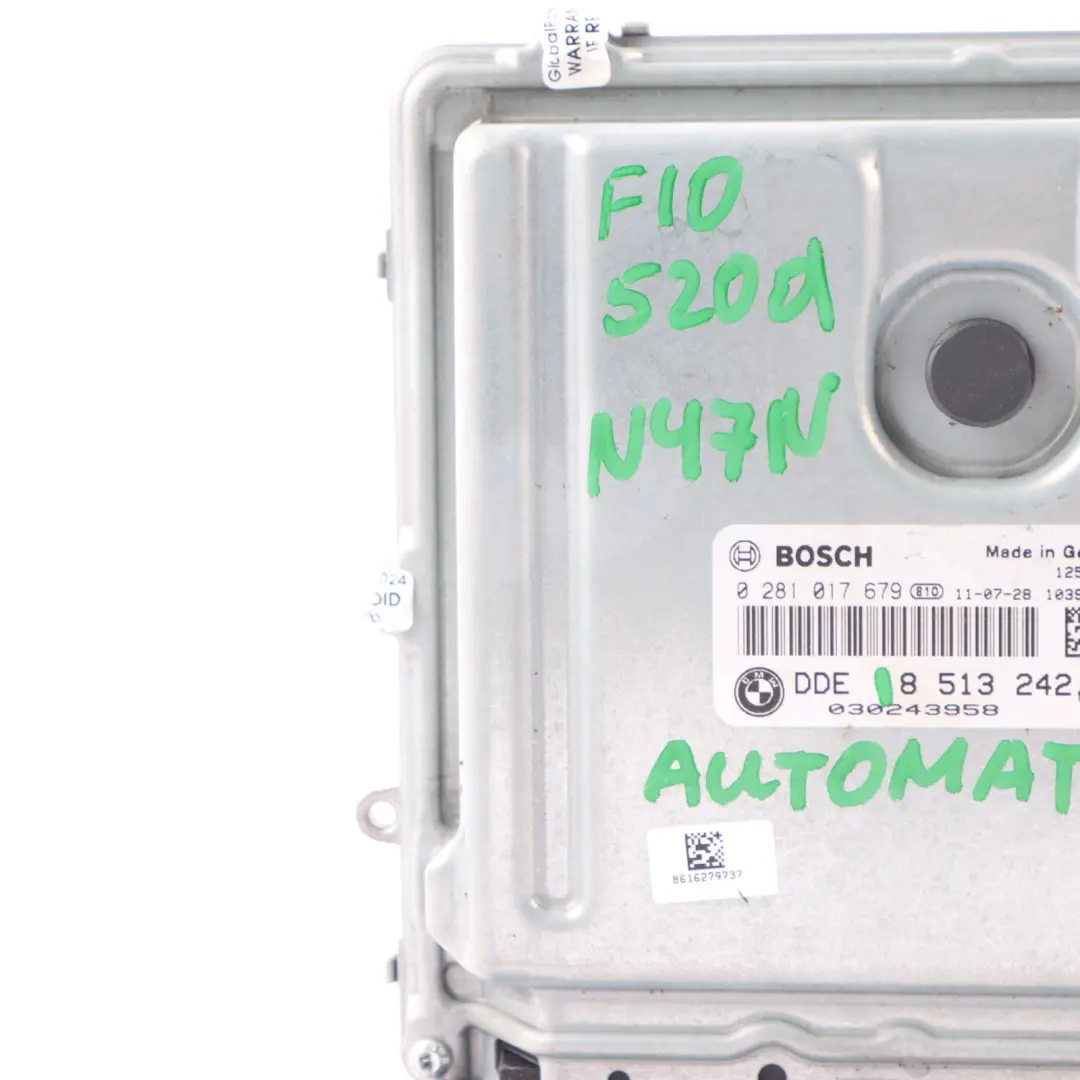 N47N 184HP Motore ECU DDE Automatico per BMW F10 F11 520D Diesel con numero di parte 8513242 BMW F10 F11 520D Diesel N47N 184HP Motore ECU DDE Automatico - SKU 8513242 - Numero di parte 8513242