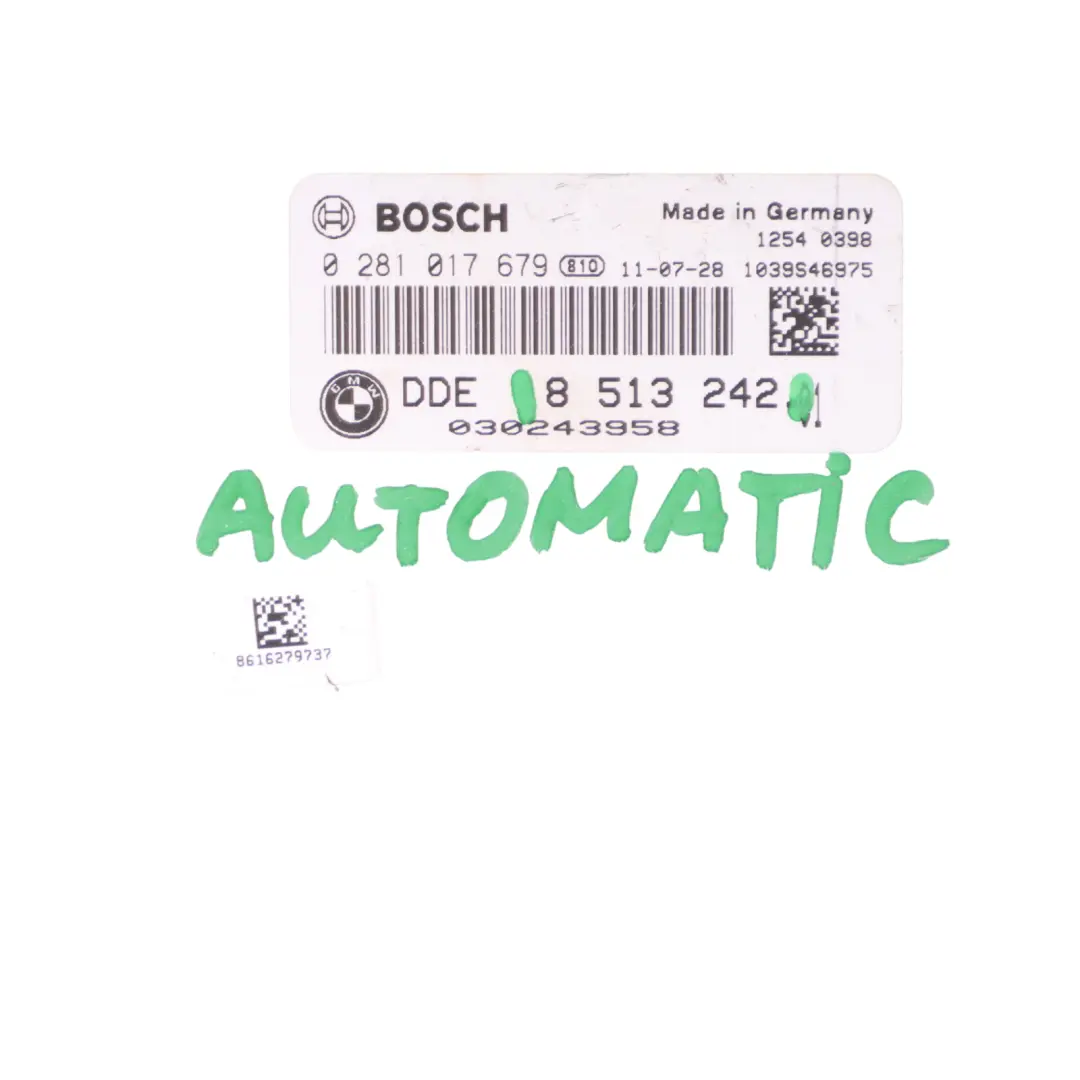 BMW F10 F11 520d Diesel N47N 184HP Engine ECU DDE Automatic - SKU 8513242 - Part number 8513242