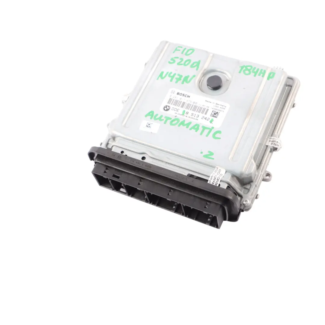 BMW F10 F11 520D Diesel N47N 184HP Motore ECU DDE Automatico - SKU 8513242 - Numero di parte 8513242
