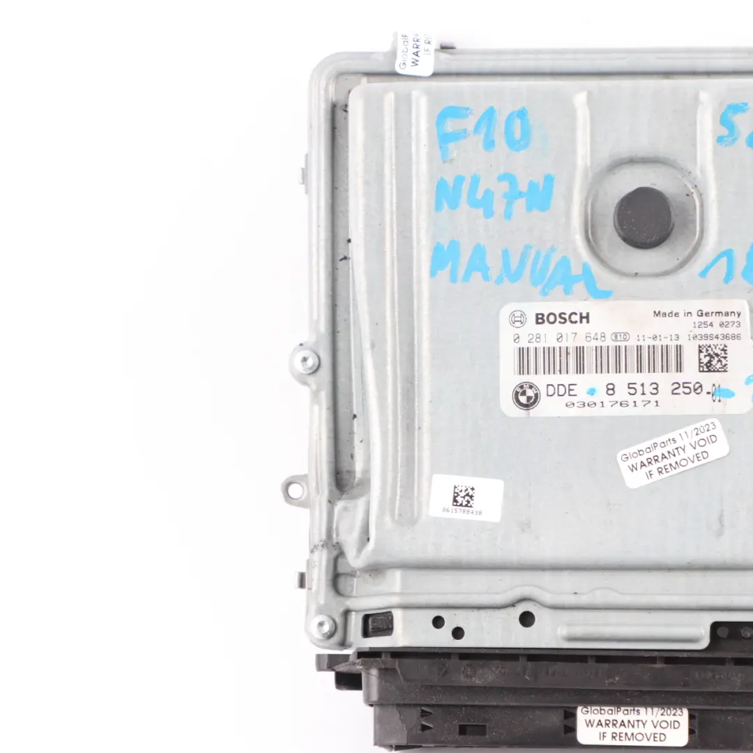 BMW F10 F11 520d Diesel N47N 184HP Engine Control Unit ECU DDE Manual - SKU 8513250-2 - Part number 8513250