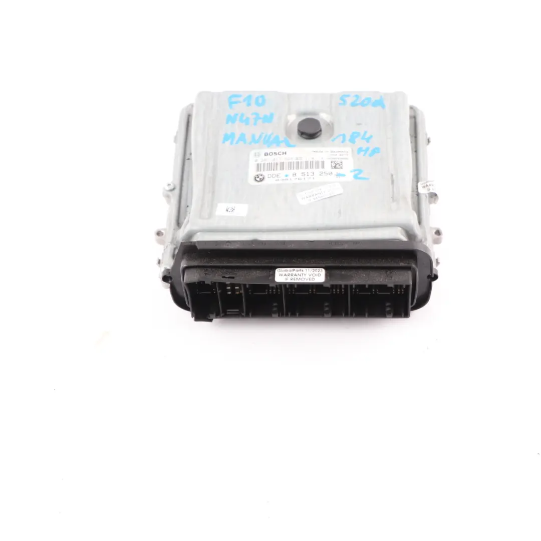 BMW F10 F11 520d Diesel N47N 184HP Engine Control Unit ECU DDE Manual - SKU 8513250-2 - Part number 8513250