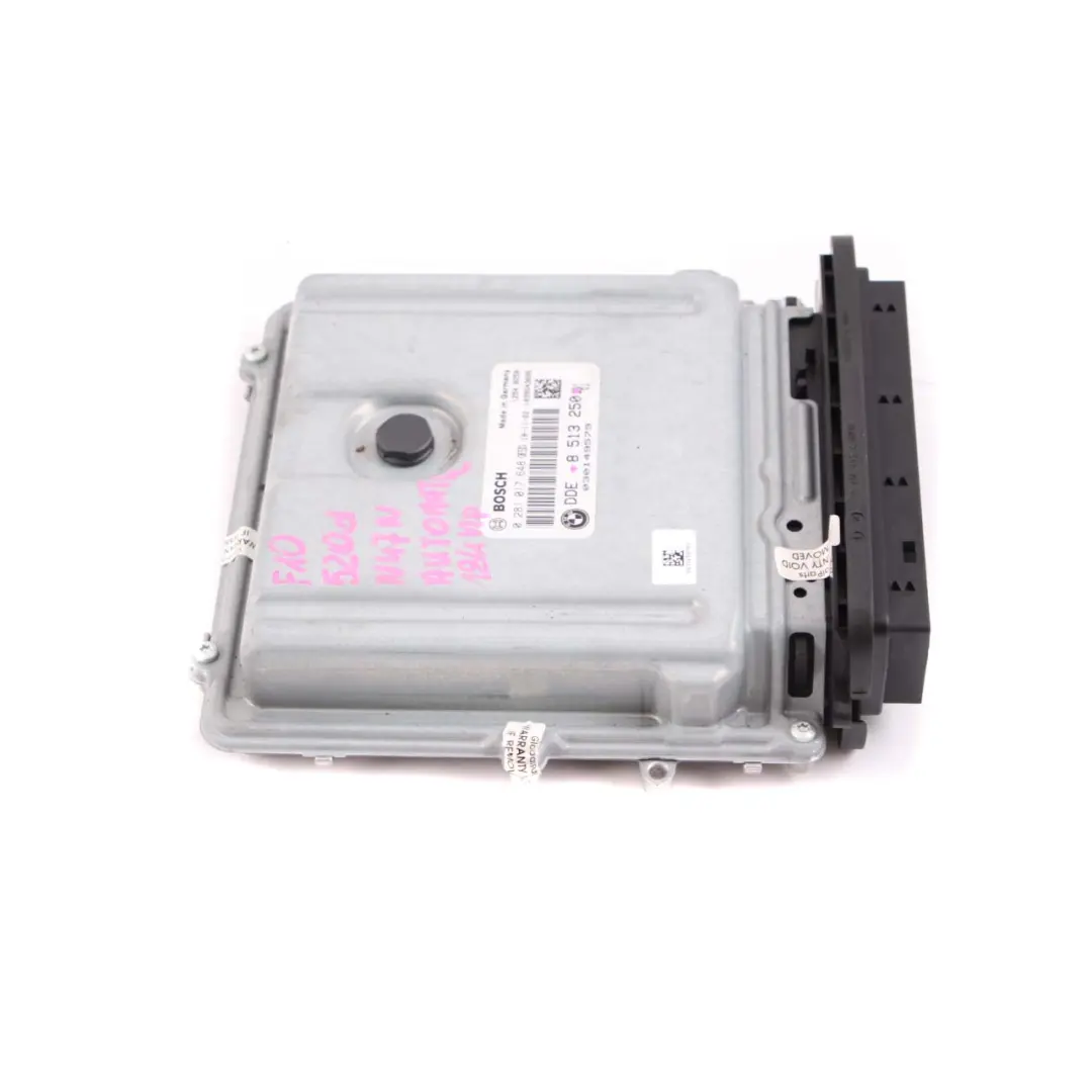 N47N 184HP Engine Control Unit ECU DDE Automatic to BMW F10 F11 520d Diesel with Part number 8513250 BMW F10 F11 520d Diesel N47N 184HP Engine Control Unit ECU DDE Automatic - SKU 8513250 - Part number 8513250