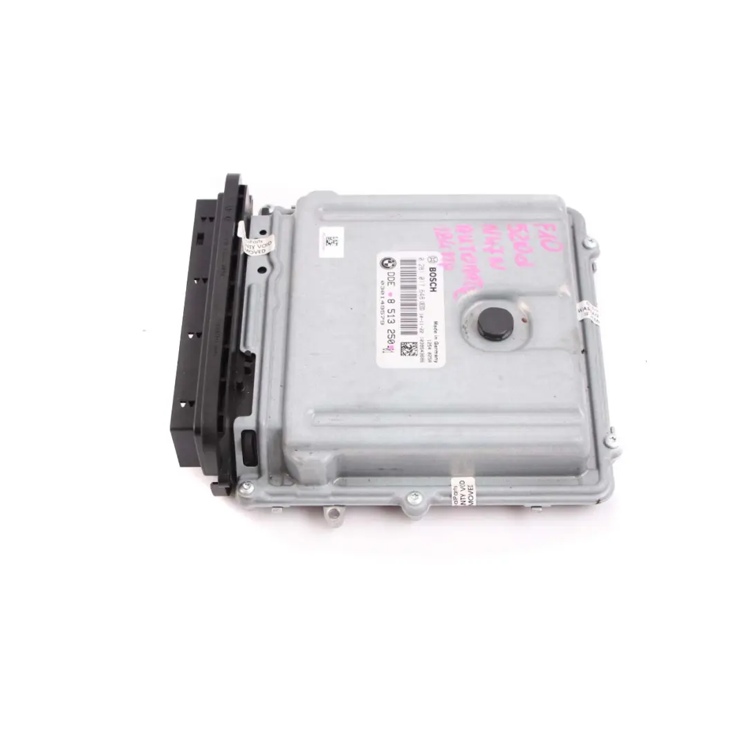 N47N 184HP Engine Control Unit ECU DDE Automatic to BMW F10 F11 520d Diesel with Part number 8513250 BMW F10 F11 520d Diesel N47N 184HP Engine Control Unit ECU DDE Automatic - SKU 8513250 - Part number 8513250