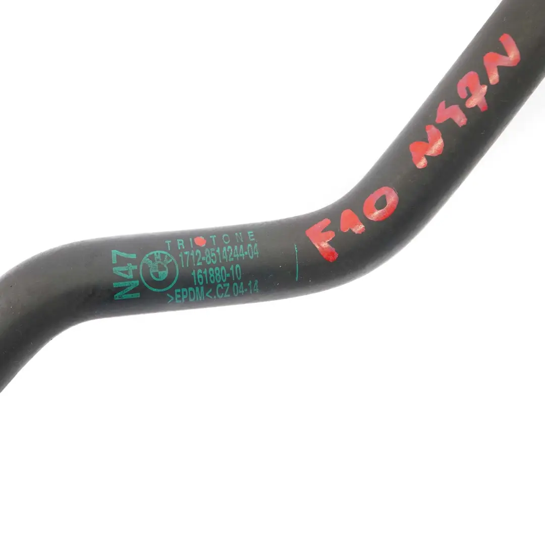 N47N Tubo agua radiador Manguera refrigerante para BMW F10 F11 520d con número de pieza 8514244 BMW F10 F11 520d N47N Tubo agua radiador Manguera refrigerante - SKU 8514244 - Número de pieza 8514244
