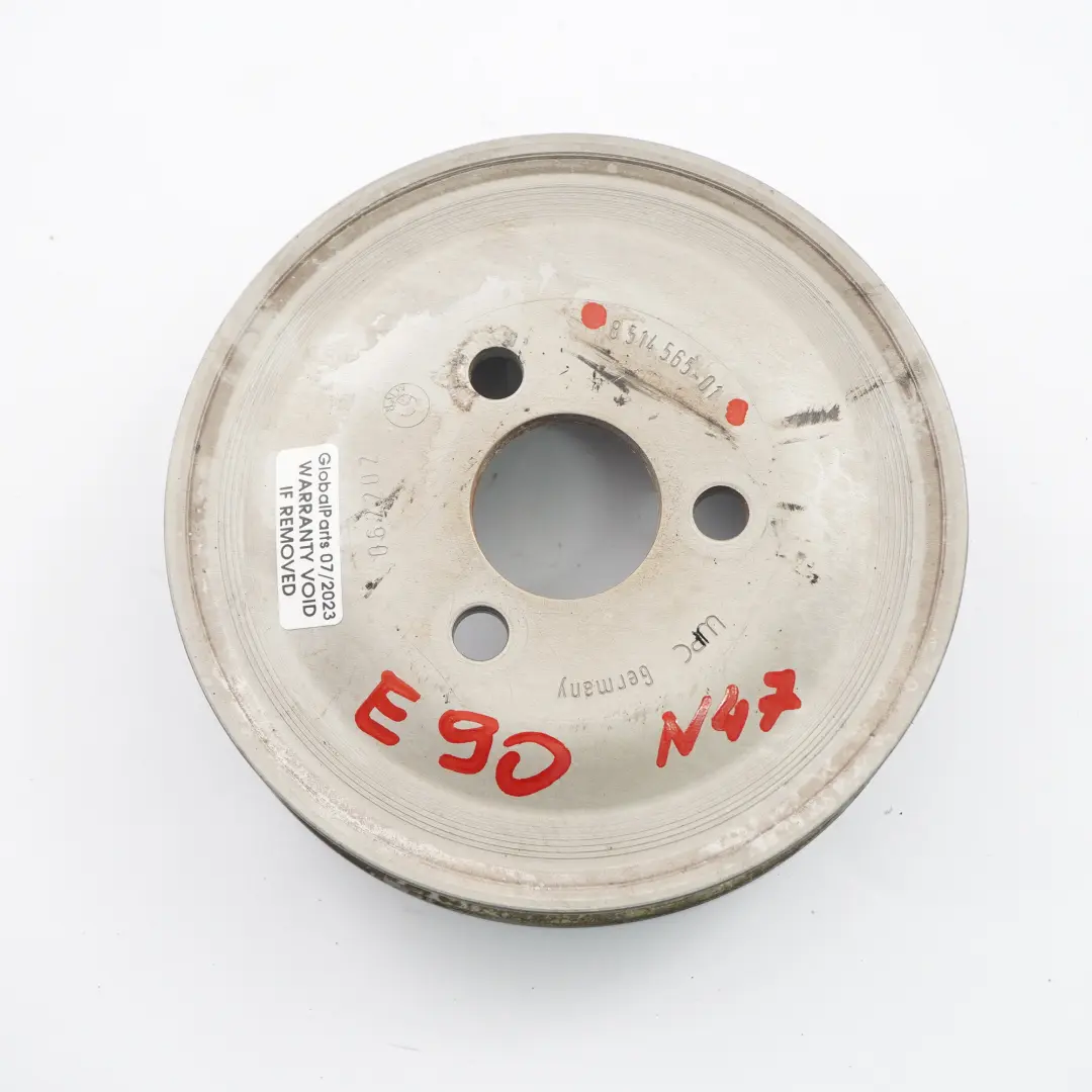 N47 Power Steering Pump Unit Pulley to BMW E60 LCI E81 E87 LCI E90 E91 with Part number 8514565 BMW E60 LCI E81 E87 LCI E90 E91 N47 Power Steering Pump Unit Pulley - SKU 8514565 - Part number 8514565