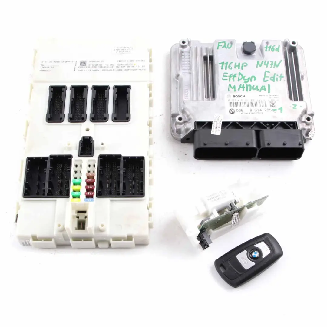 N47N 116HP Engine ECU Kit DDE + Key + FEM Manual to BMW F20 F21 116d ed with Part number 8514735 BMW F20 F21 116d ed N47N 116HP Engine ECU Kit DDE + Key + FEM Manual - SKU 8514735-1 - Part number 8514735