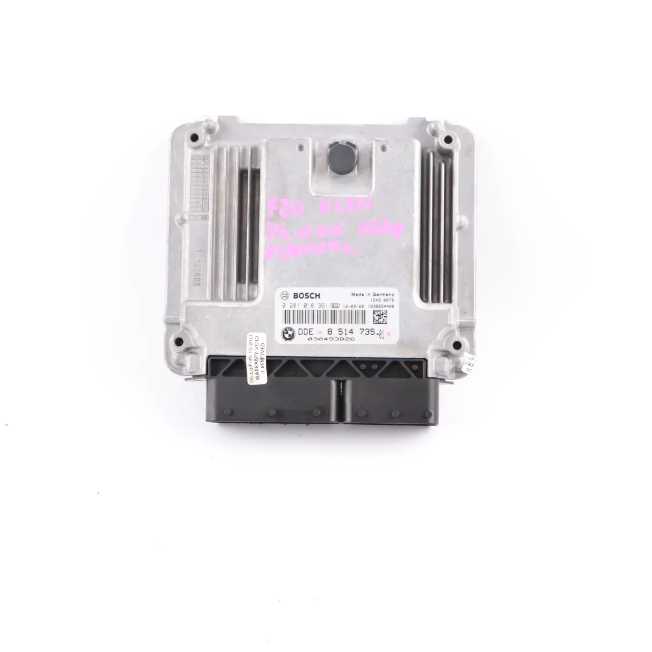 BMW F20 F21 116D Ed N47N 116HP Modulo Centralina Motore ECU DDE 8514735 Manuale