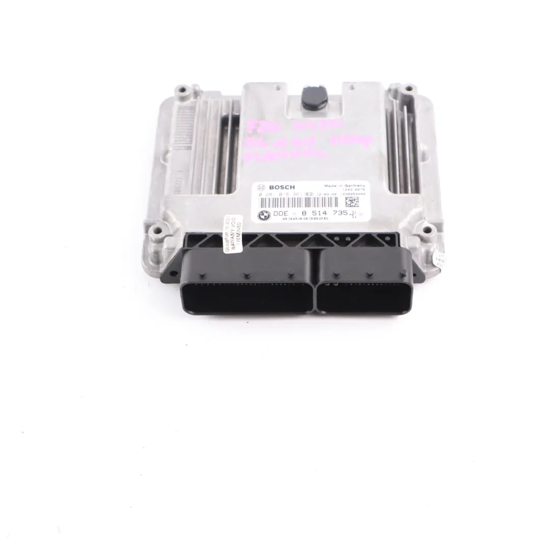 BMW F20 F21 116d ed N47N 116HP Engine Control Unit Module ECU DDE Manual - SKU 8514735 - Part number 8514735