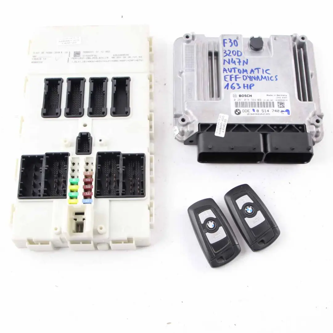 N47N 163HP ECU Kit DDE 8584276 + Key + FEM Automatic to BMW F30 F31 320d ed Diesel with Part number 8514740 BMW F30 F31 320d ed Diesel N47N 163HP ECU Kit DDE 8584276 + Key + FEM Automatic - SKU 8514740-1 - Part number 8514740