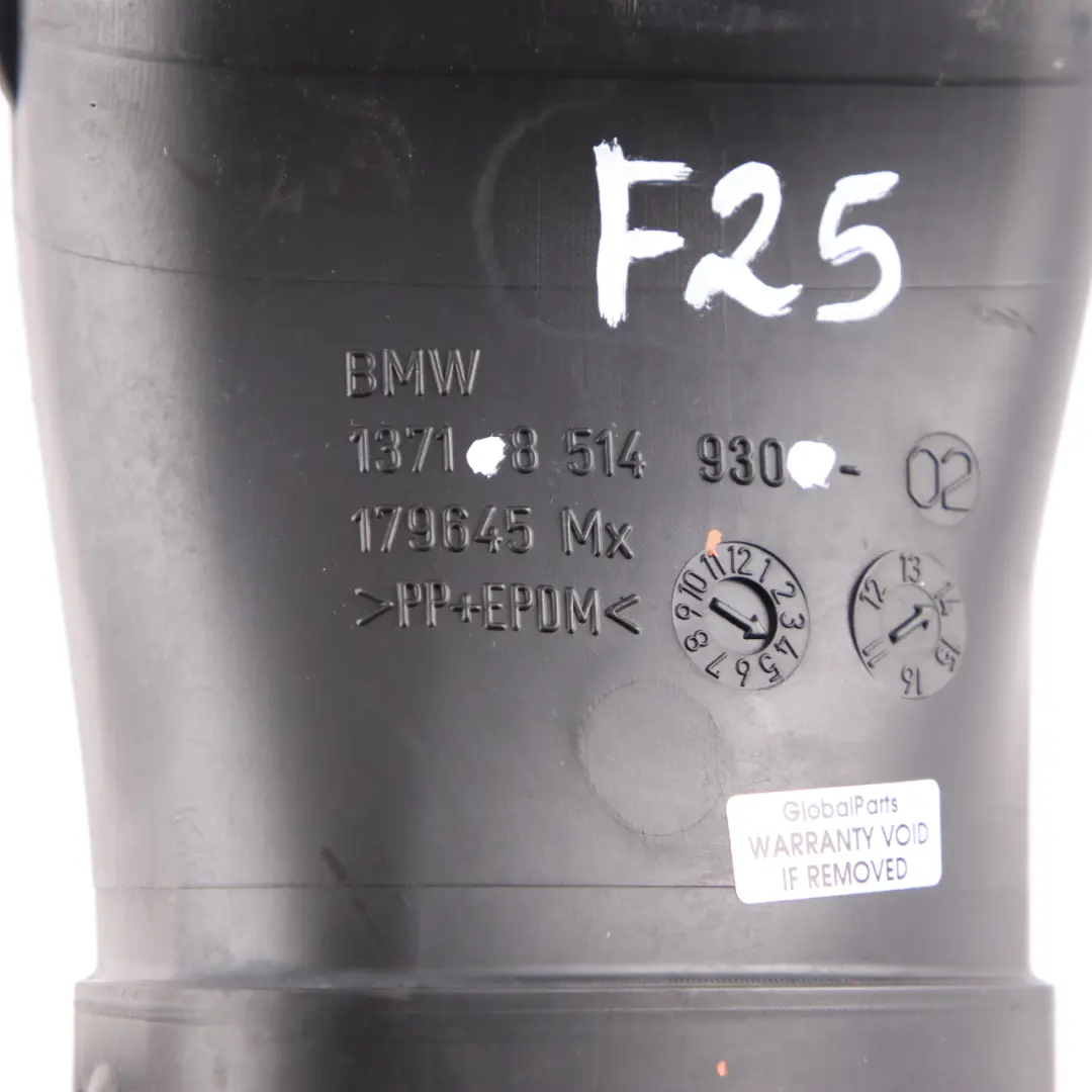 N57N Rura Kanał Wlot Dolot Powietrza do BMW X3 F25 X4 F26 o numerze 8514930 BMW X3 F25 X4 F26 N57N Rura Kanał Wlot Dolot Powietrza - SKU 8514930 - Numer Części 8514930