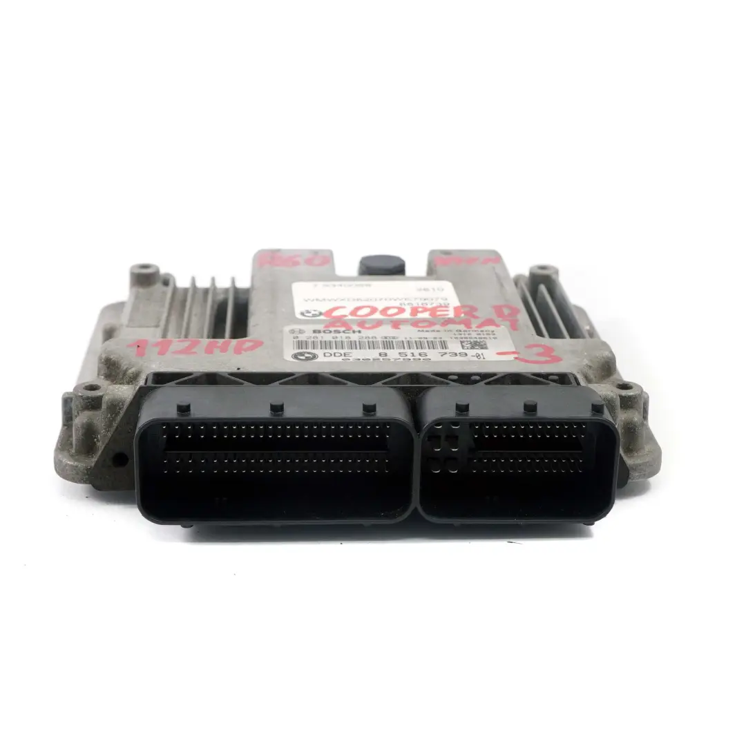 Mini Cooper D R55 R56 LCI R60 N47N Engine ECU Kit DDE CAS3 Key Automatic - SKU 8516739-3 - Part number 8516739