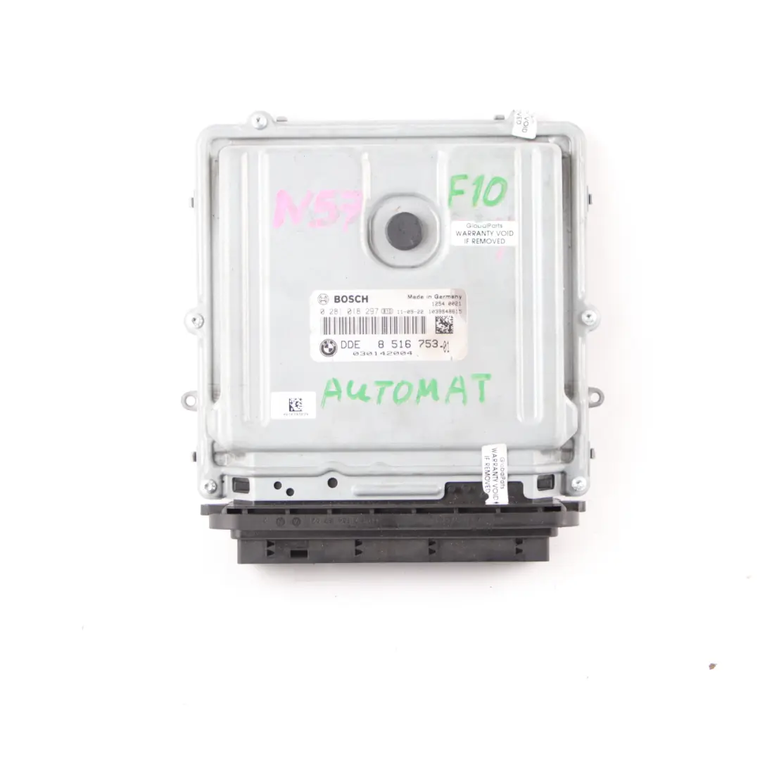 BMW F01 730d N57 245HP Engine Control Unit ECU Module DDE Automatic - SKU 8516753 - Part number 8516753