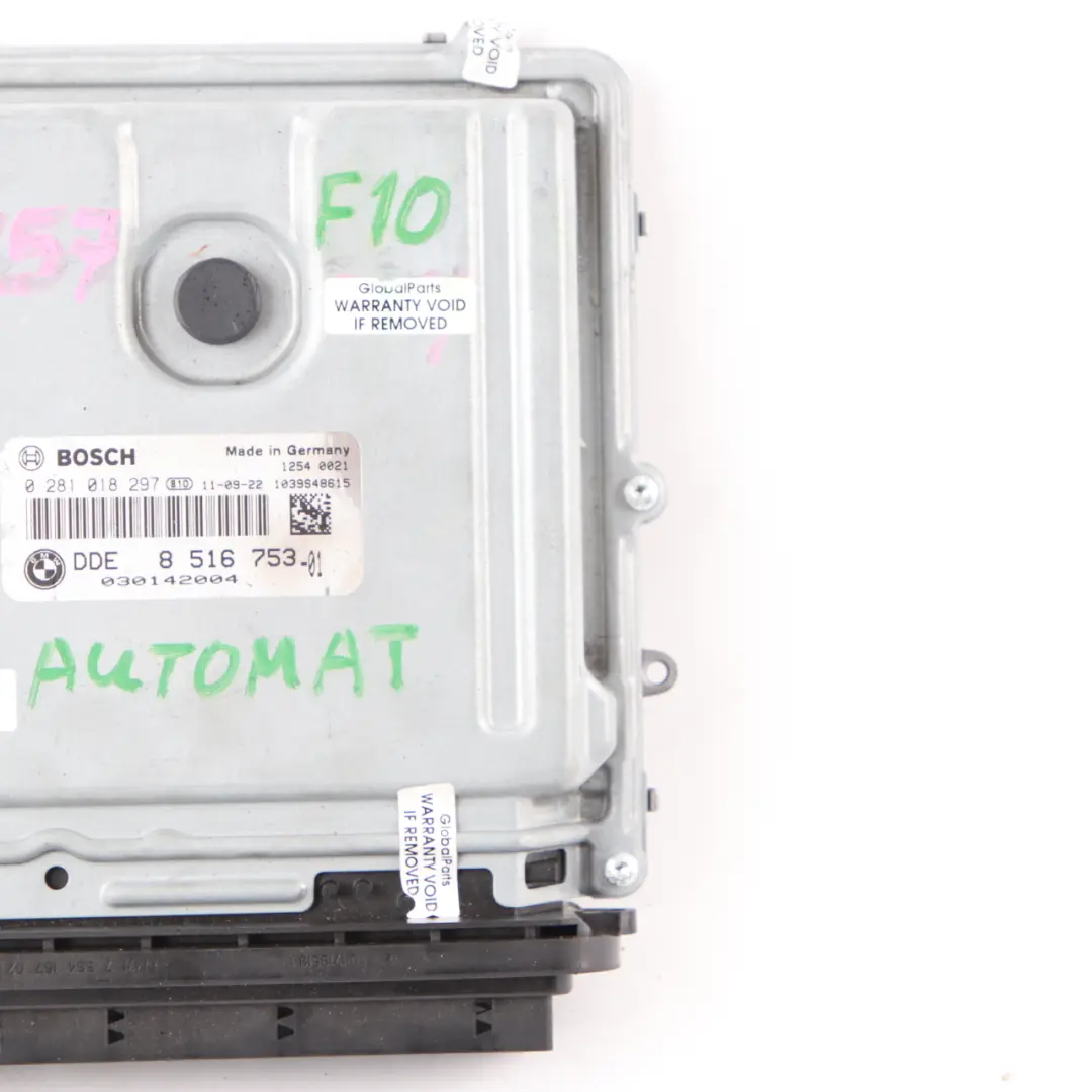 BMW F01 730d N57 245HP Engine Control Unit ECU Module DDE Automatic - SKU 8516753 - Part number 8516753