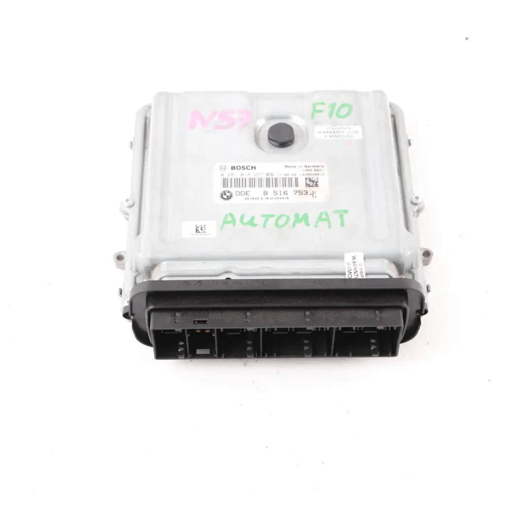 BMW F01 730D N57 245HP Unità Controllo Motore Modulo ECU DDE Automatico - SKU 8516753 - Numero di parte 8516753