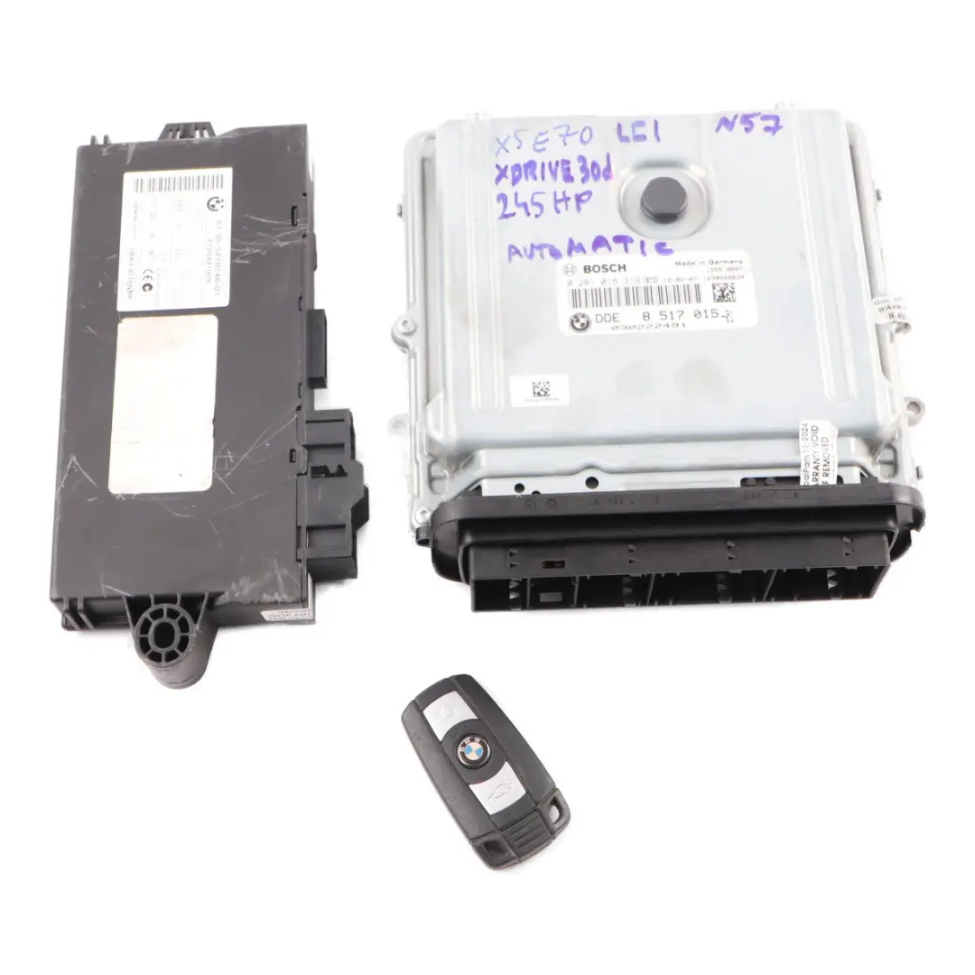 30dX N57 245HP ECU Kit DDE CAS3 Key Automatic to BMW X5 E70 LCI X6 E71 with Part number 8517015 BMW X5 E70 LCI X6 E71 30dX N57 245HP ECU Kit DDE CAS3 Key Automatic - SKU 8517015-2 - Part number 8517015