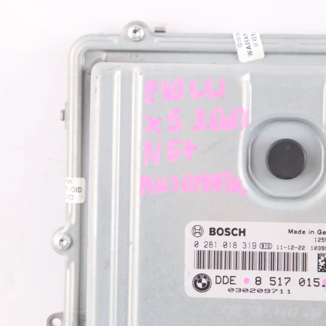 30dX Diesel N57 245HP Engine Control Unit ECU DDE to BMW X5 E70 X6 E71 with Part number 8517015 BMW X5 E70 X6 E71 30dX Diesel N57 245HP Engine Control Unit ECU DDE - SKU 8517015 - Part number 8517015