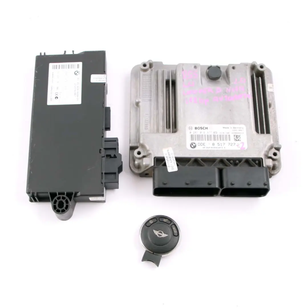 Mini R56 LCI R60 143HP 2.0 N47N Engine ECU Kit DDE + CAS3 + Key - SKU 8517727-2 - Part number 8517727