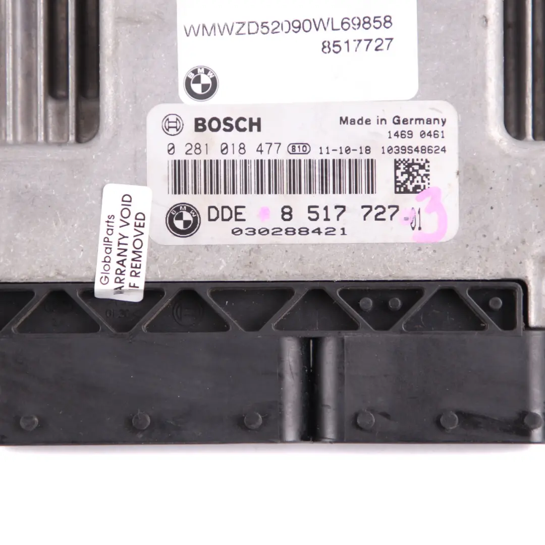 Mini Cooper D R60 ALL4 112PS 1.6 N47N Motor ECU Kit DDE CAS3 Schlüssel - SKU 8517727-3 - Teilenummer 8517727
